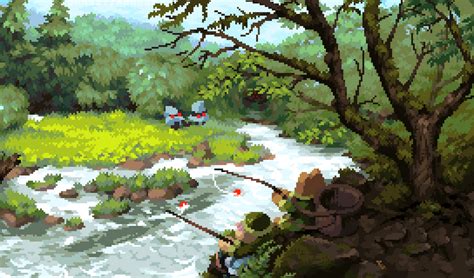 Fishing : r/PixelArt