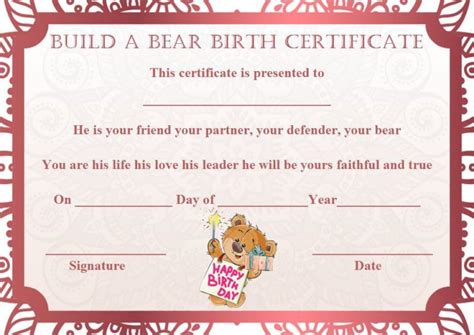 Build A Bear Certificate 13 Best And Attractive Templates Ready To Download Template Sumo