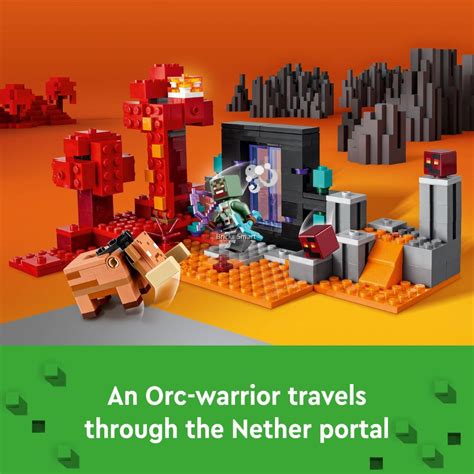 Lego 21255 Minecraft The Nether Portal Ambush Building Toy Set