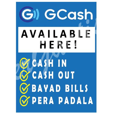 Laminated Sign Gcash Shopee Philippines