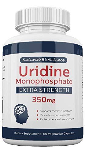 Uridine Monophosphate Maximum Strength 350 mg, 60 Vegetarian Capsules, Choline Enhancer, Brain ...