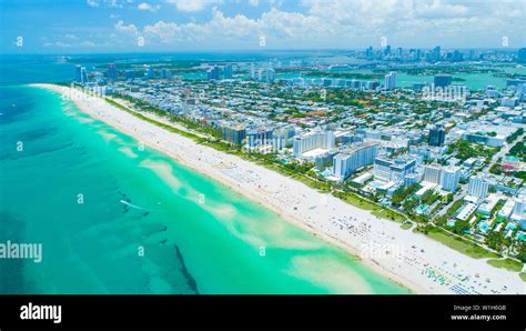 Aerial View Of Miami Beach Florida USA Stock Photo Alamy