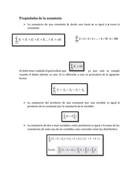 Notación Sumatoria Pdf