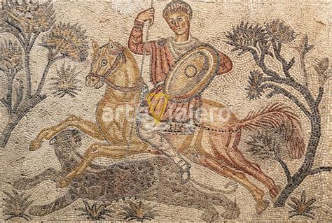 Mosaico Romano Con Caza De Pantera S IV D C Museo Nacional De Arte