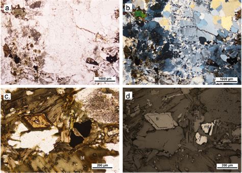 Photomicrographs Of Sample R2136059 A Transmitted Light B Cross