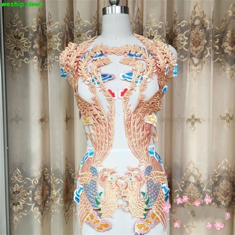 Высокое качество супер Великолепные Кружева Вышивка Патчи золотые ...