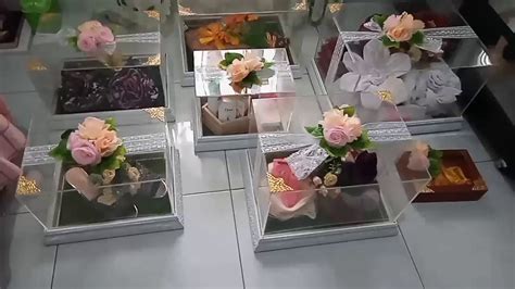 Gubahan Hantaran Kotak Transparent Rainbow Hantaran Gubahan Kotak Pvc