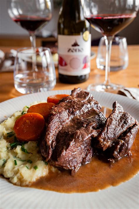 Braised Feather Blade Of Beef In Non Alcoholic Red Wine Fern And Follie