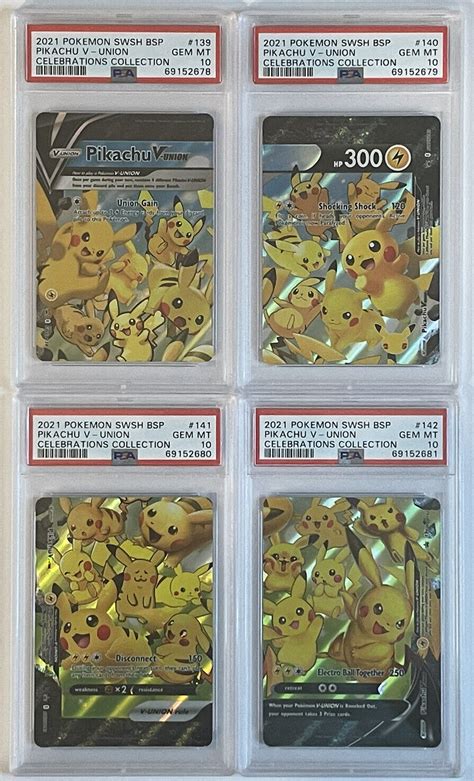 Pokemon Celebrations Pikachu V Union Swsh Psa