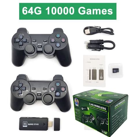 64G 10000 Jeux Console de jeu vidéo rétro pour enfants manette sans