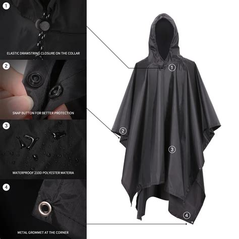 Poncho De Pluie Imperm Able Capuche Manteau De Pluie L Ger Couverture