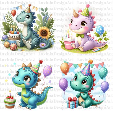 Happy Birthday Dinosaur Clipart Birthday Dinosaur Baby Dino Theme