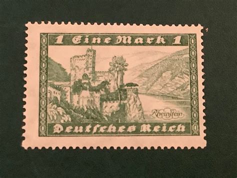 Deutsches Reich 1924 1 Mark Rheinburg Im Wasserzeichen Y Genehmigt