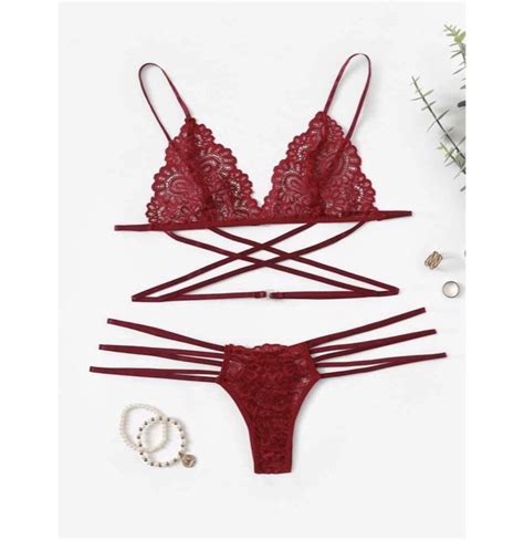 Lingerie Fitas Vermelhas Lingerie Feminina Nunca Usado Enjoei