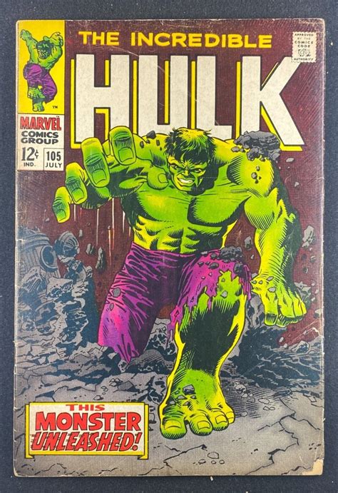 Incredible Hulk 1968 105 Vg 45 1st App Missing Link Marie