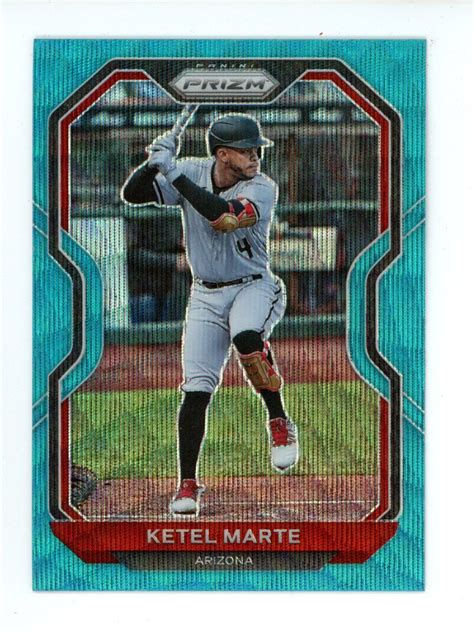 2021 Panini Prizm Teal Wave Prizm Ketel Marte 41 Arizona Diamondbacks