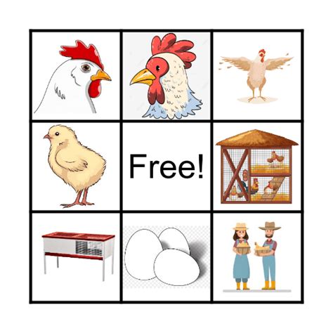 Chicken Bingo Bingo Card