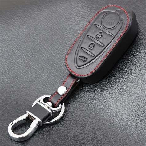 Genuine Leather Flip Key Case Fob Cover For ALFA ROMEO MITO GIULIETTA