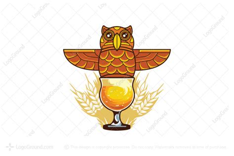 Beer Brewery Owl Totem Logo