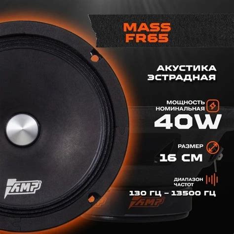 Акустика эстрадная AMP MASS FR65 - купить по выгодной цене в интернет ...