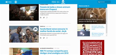 RBS TV SC tem novo site mais moderno e de fácil acesso rbstvsc Rede