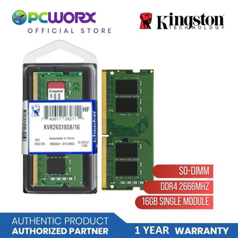 Kingston KVR26S19S8/16 16GB DDR4 2666MHz Sodimm RAM | Kingston 16GB ...