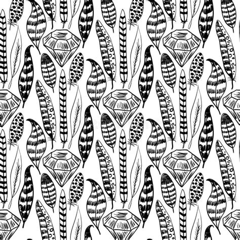 Doodle Hand Drawn Seamless Pattern Stock Vector Illustration Of