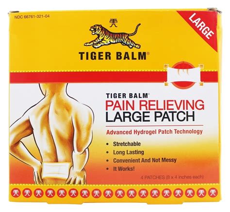 Tiger Balm Pain Relieving Patch Large Size 4 Patches Walmart Canada