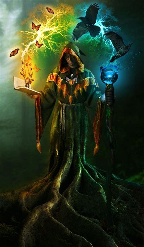 Powerful Earth wizard with a book on the hands | Ilustración de fantasía, Mago de fantasía ...