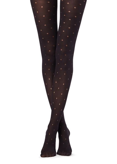 Opaque Tights With Sheer Dots Calzedonia Medias Mujer Indumento