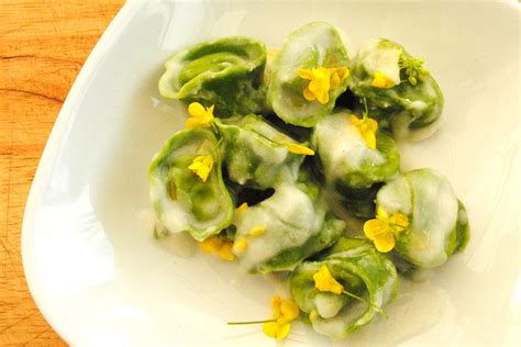 Tortelloni Verdi With Ricotta Field Greens And Creamed Turnips Foodwise