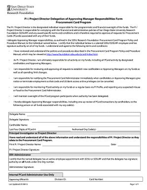 Procurement Card Policy Template Fill Online Printable Fillable