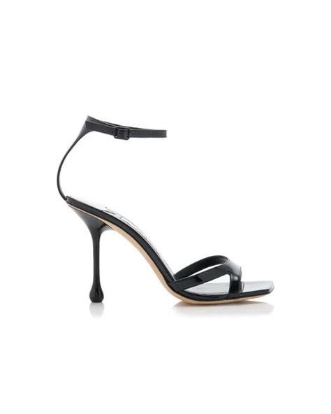 Jimmy Choo Ixia Patent Leather Sandals In Black Lyst