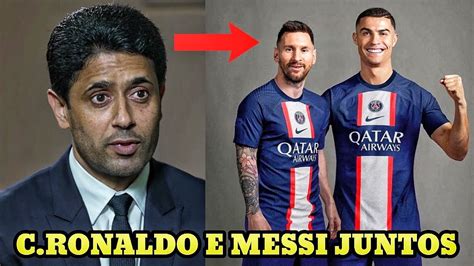 Psg Anuncia Cristiano Ronaldo E Messi Juntos No Psg 😯 Youtube