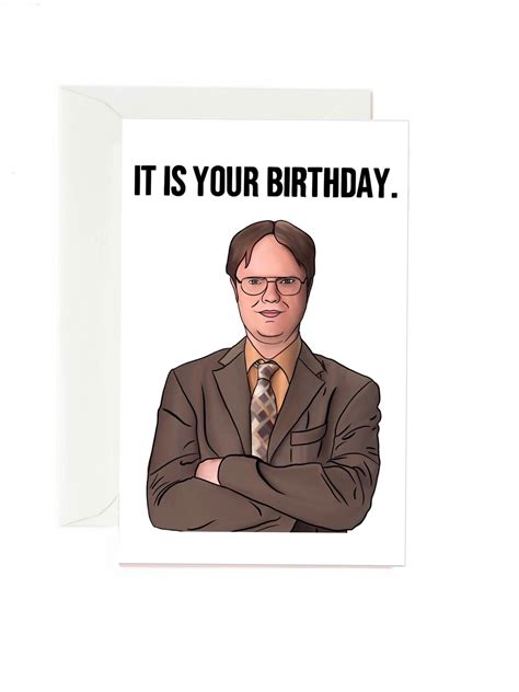 Dwight Schrute The Office Birthday Card Etsy In 2021 Office