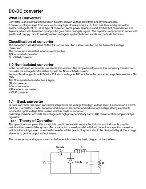 DC-DC CONVERTER WITH BASIC TECHNIQUES AND ITS TYPES - Docsity