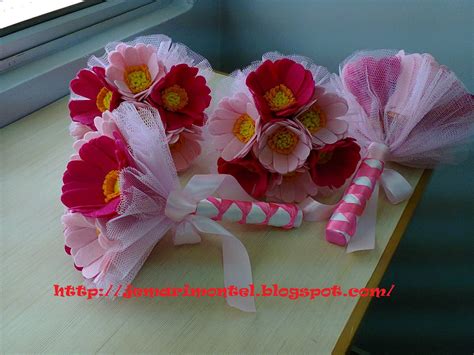 Bunga Tangan Cekmin Nimsay Felt Daisy Hand Bouquet For Flower Girl Small Size