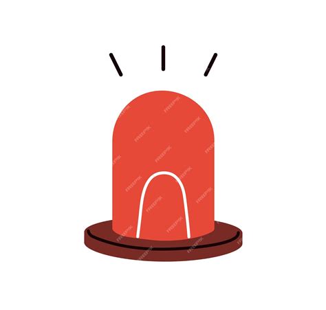 Premium Vector | Emergency red alarm light flashing siren Alert icon
