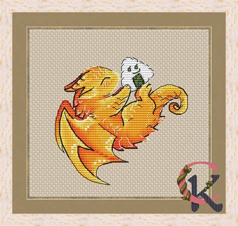 Dragon Onigiri Cross Stitch Pattern Code SKo 008 Sophia Komkova Buy