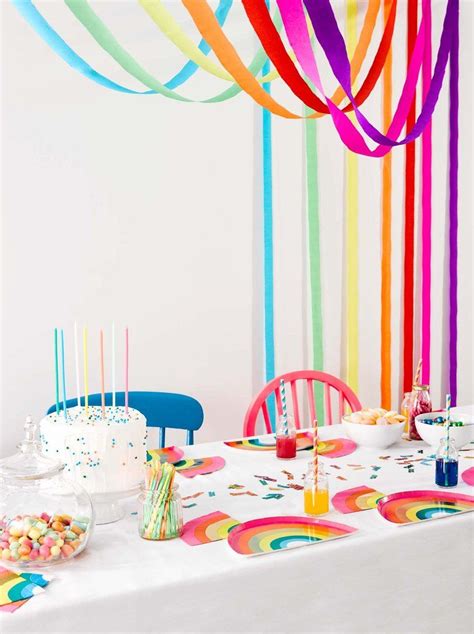 Birthday Brights Rainbow Streamers Anniversaire Arc En Ciel