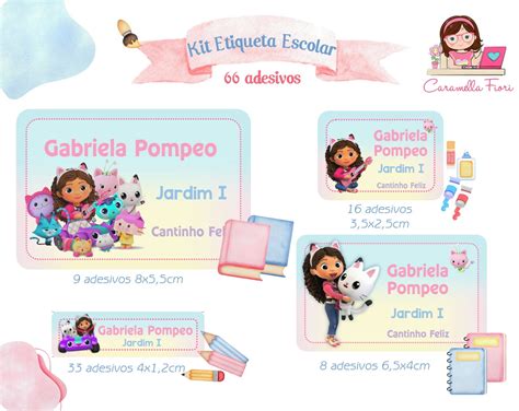 Adesivo Escolar a Casa Mágica da Gabby Elo7 Produtos Especiais