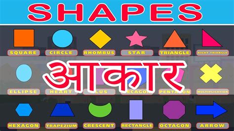 Shapes Name English To Hindi I Shapes Name English To Hindi Pronoun Sense L Easy Learn Shapes