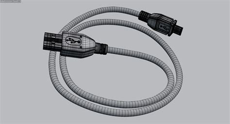 Free 3d Usb Cable Turbosquid 1274715