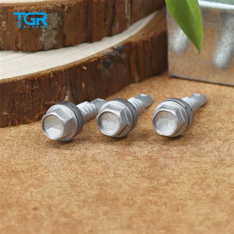 TGR Tsingri Gray Ruspert Hex Washer Head Self Drilling Screws Tapping