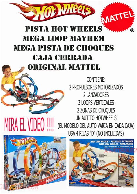 Jugueter A Le N Hot Wheels Mega Pista De Choques Mayhem Motorizada Jugueterialeon