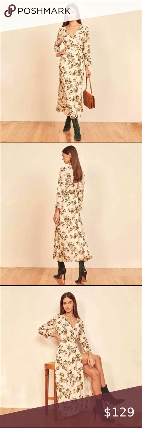 Reformation Alessandra Floral Wrap Dress Midi Wrap Dress Wrap Dress