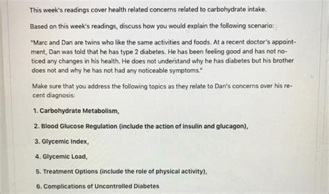 This Week S Readings Cover Health Related Concerns Chegg