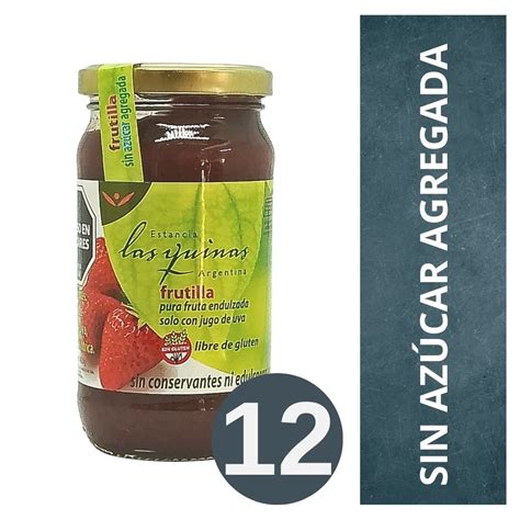 Pack De Mermelada Frutilla Las Quinas Con Jugo De Uva X Gr