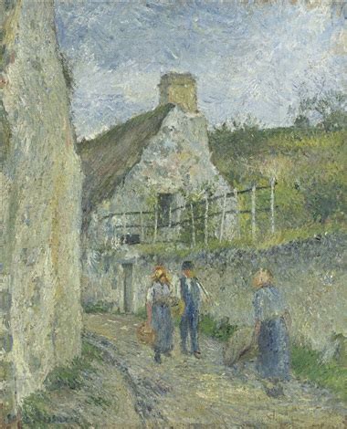 Rue Des Roches Au Valhermeil Auvers Sur Oise Par Camille Pissarro Sur