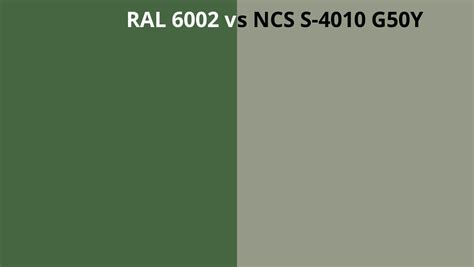 Ral 6002 Vs Ncs S 4010 G50y Ral Colour Chart Uk